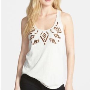 Halogen Beaded Sleeveless Top